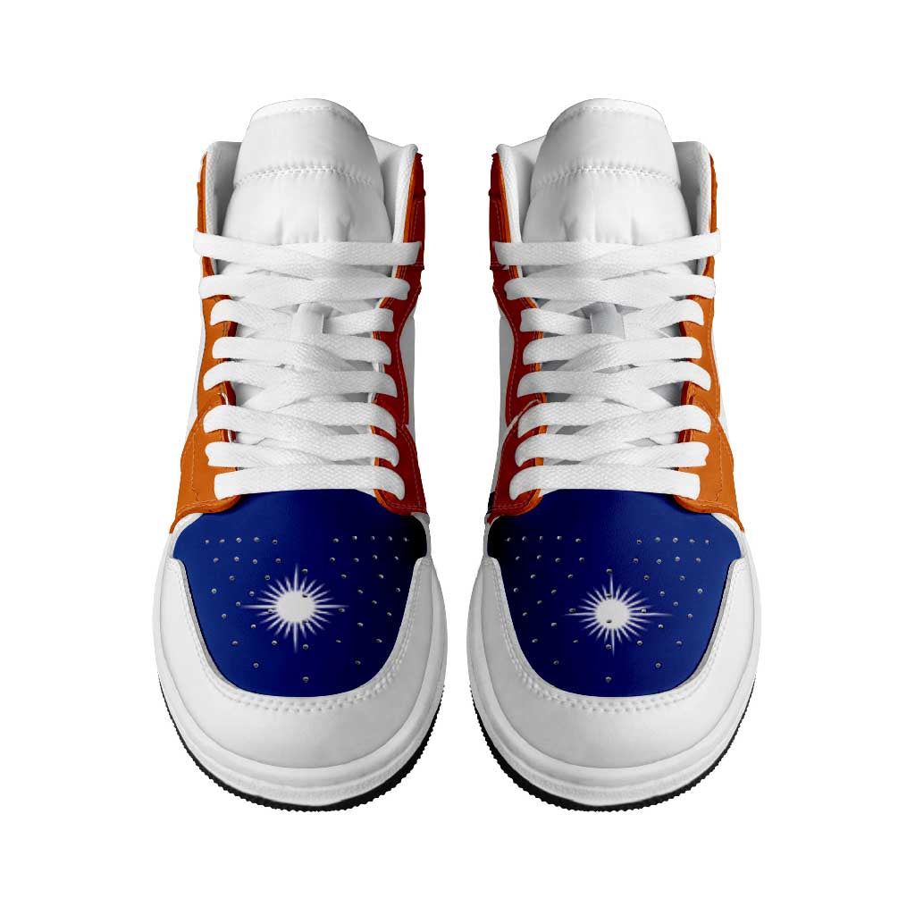 Marshall Islands High Sneakers AJ1 Coat Of Arms Flag Inspired LT05 - Polynesian Pride