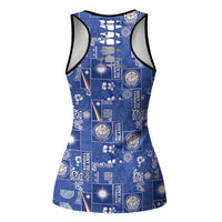 Marshall Islands Merry Christmas Hollow Tank Top Pacific Patchwork Xmas Vibes - Polynesian Pride