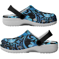 Matariki New Zealand Clogs Shoes Maori Pattern Blue Galaxy - Polynesian Pride