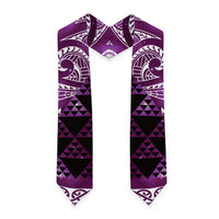 Matariki New Zealand Graduation Stole NZ Niho Taniwha Maori New Year Purple Galaxy LT14 - Polynesian Pride