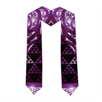 Matariki New Zealand Graduation Stole NZ Niho Taniwha Maori New Year Purple Galaxy LT14 - Polynesian Pride