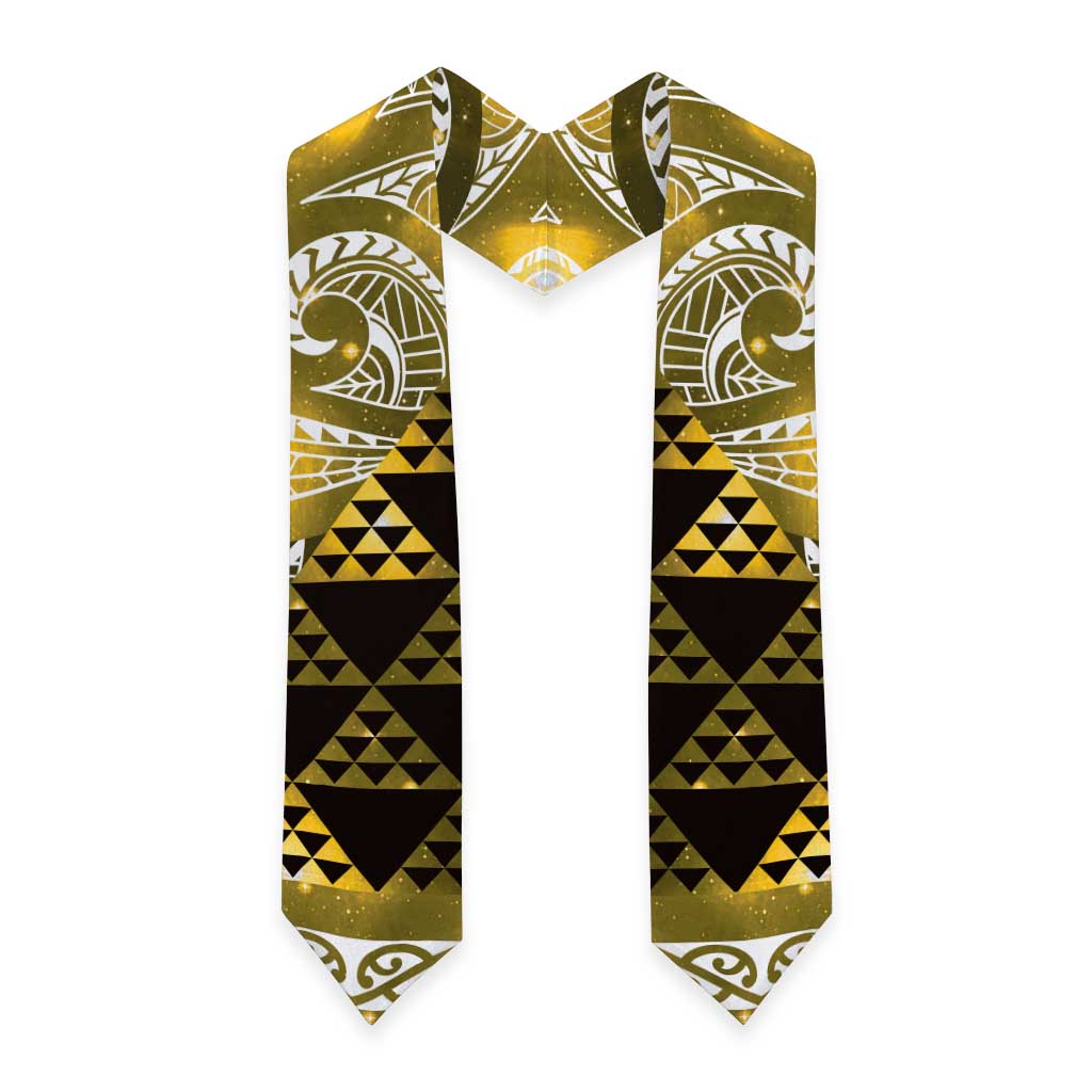 Matariki New Zealand Graduation Stole NZ Niho Taniwha Maori New Year Yellow Galaxy