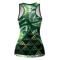 Matariki New Zealand Hollow Tank Top NZ Niho Taniwha Maori New Year Green Galaxy LT14 - Polynesian Pride