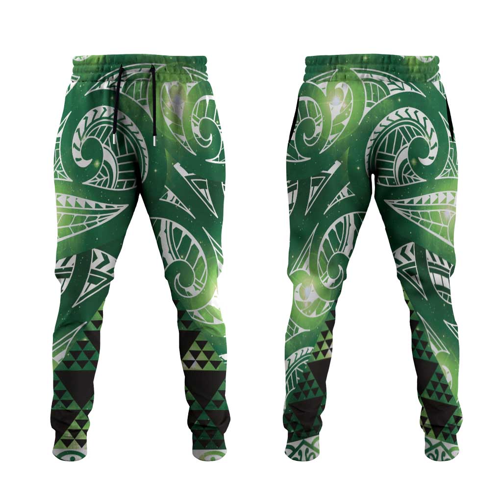 Matariki New Zealand Jogger Pants NZ Niho Taniwha Maori New Year Green Galaxy