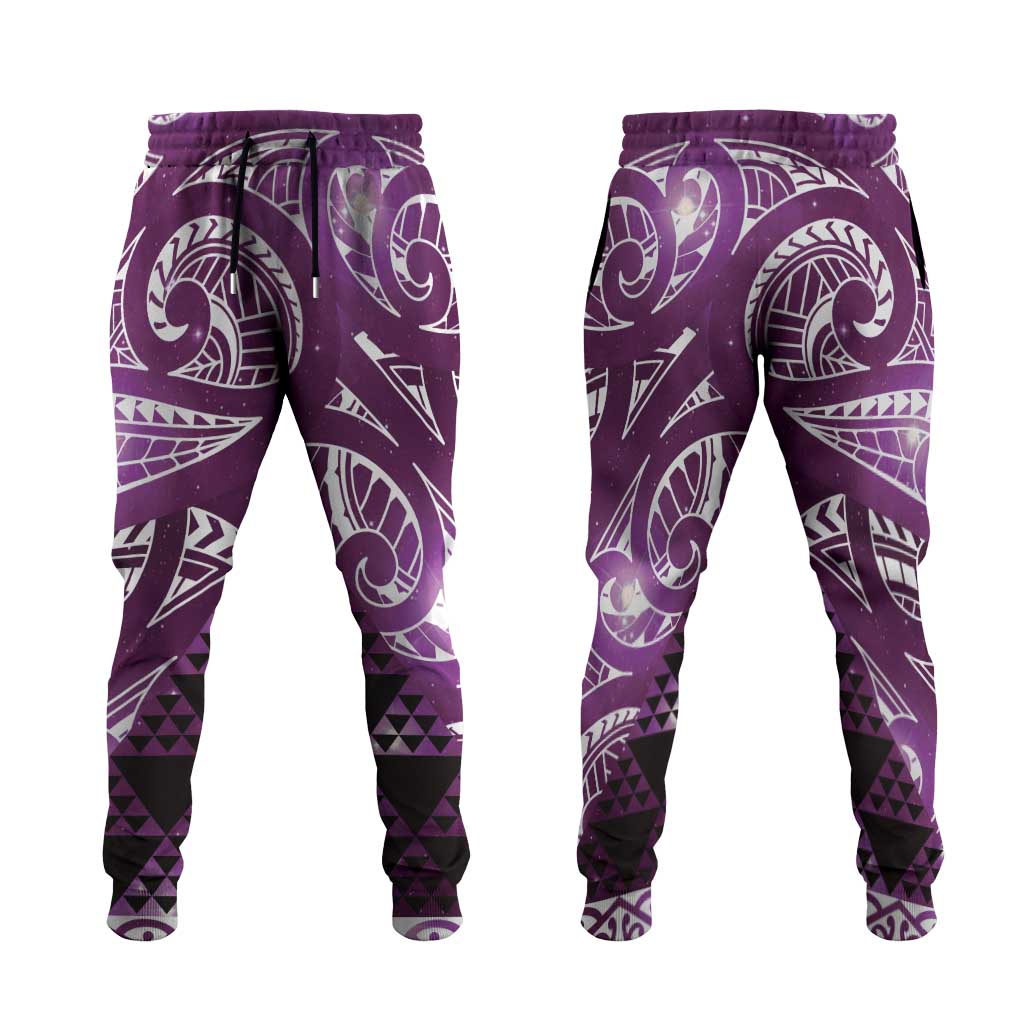 Matariki New Zealand Jogger Pants NZ Niho Taniwha Maori New Year Purple Galaxy