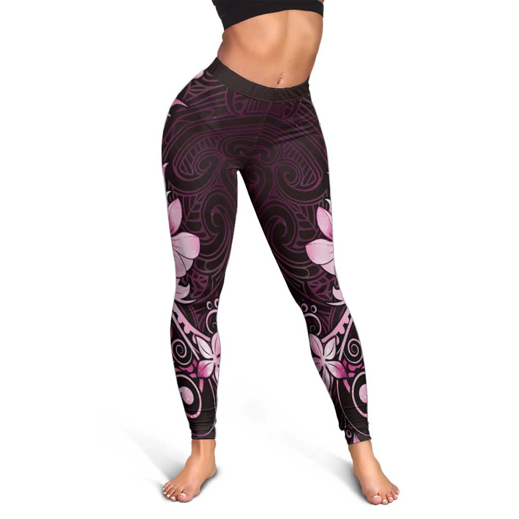 Matariki New Zealand Leggings Maori Pattern Pink Galaxy LT05 - Polynesian Pride