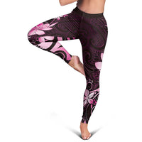 Matariki New Zealand Leggings Maori Pattern Pink Galaxy LT05 - Polynesian Pride