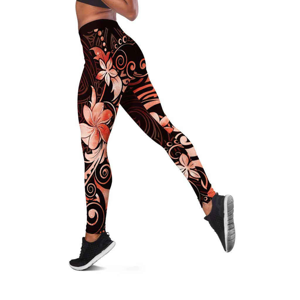 Matariki New Zealand Leggings Maori Pattern Red Galaxy LT05 Red - Polynesian Pride