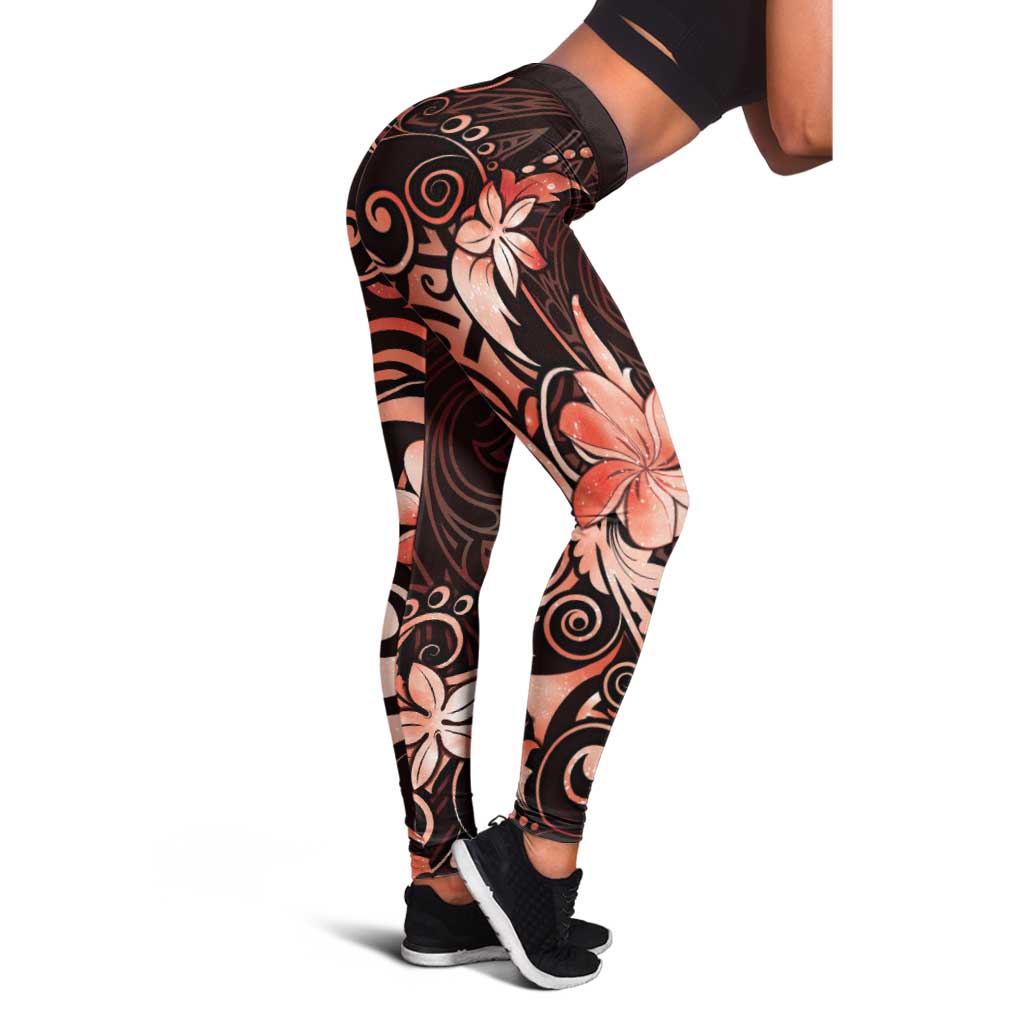 Matariki New Zealand Leggings Maori Pattern Red Galaxy LT05 - Polynesian Pride
