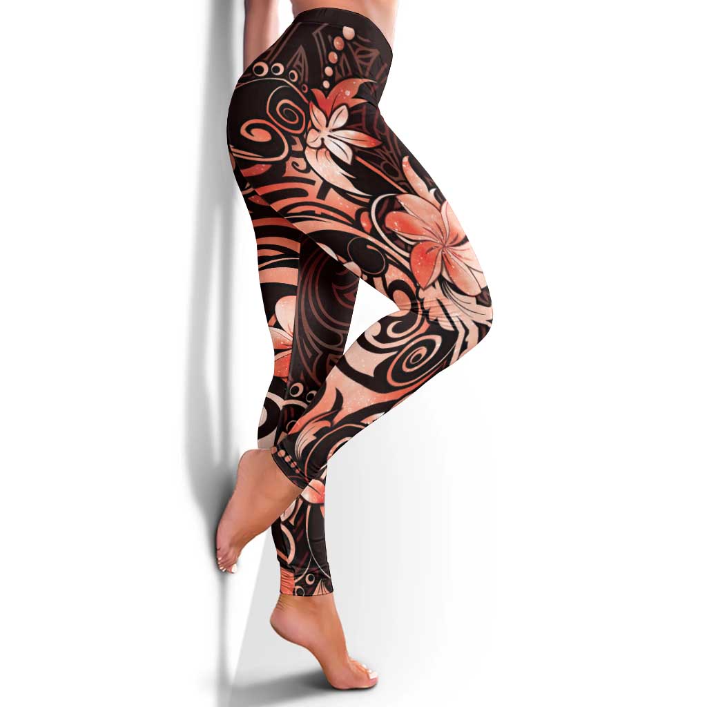 Matariki New Zealand Leggings Maori Pattern Red Galaxy LT05 - Polynesian Pride