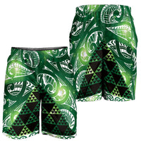 Matariki New Zealand Shorts for Men NZ Niho Taniwha Maori New Year Green Galaxy LT14 - Polynesian Pride