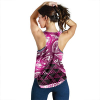Matariki New Zealand Women Racerback Tank NZ Niho Taniwha Maori New Year Pink Galaxy LT14 - Polynesian Pride