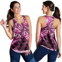 Matariki New Zealand Women Racerback Tank NZ Niho Taniwha Maori New Year Pink Galaxy LT14 - Polynesian Pride