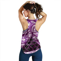 Matariki New Zealand Women Racerback Tank NZ Niho Taniwha Maori New Year Purple Galaxy LT14 - Polynesian Pride