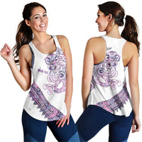Mawhero Paua Shell Kowhaiwhai Taniko Personalised Women Racerback Tank Taniwha Maori Tribal Style LT9 - Polynesian Pride