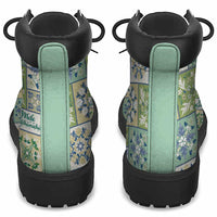 Mele Kalikimaka Hawaii Christmas All Season Boots Omaomao Seamless Floral Motif - Polynesian Pride