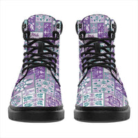 Mele Kalikimaka Hawaii Christmas All Season Boots Poni Seamless Floral Motif - Polynesian Pride