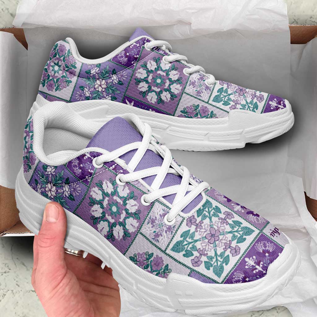 Mele Kalikimaka Hawaii Christmas Chunky Sneakers Poni Seamless Floral Motif - Polynesian Pride