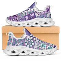 Mele Kalikimaka Hawaii Christmas Clunky Sneakers Poni Seamless Floral Motif - Polynesian Pride