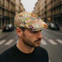 Mele Kalikimaka Hawaii Christmas Jeff Hat Melemele Mama Seamless Floral Motif - Polynesian Pride