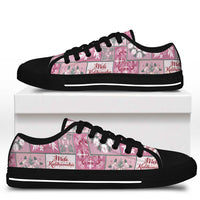 Mele Kalikimaka Hawaii Christmas Low Top Shoes Akala Seamless Floral Motif - Polynesian Pride