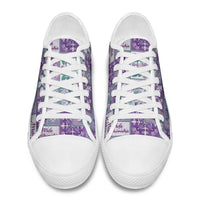 Mele Kalikimaka Hawaii Christmas Low Top Shoes Poni Seamless Floral Motif LT9 - Polynesian Pride