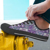 Mele Kalikimaka Hawaii Christmas Low Top Shoes Poni Seamless Floral Motif LT9 - Polynesian Pride