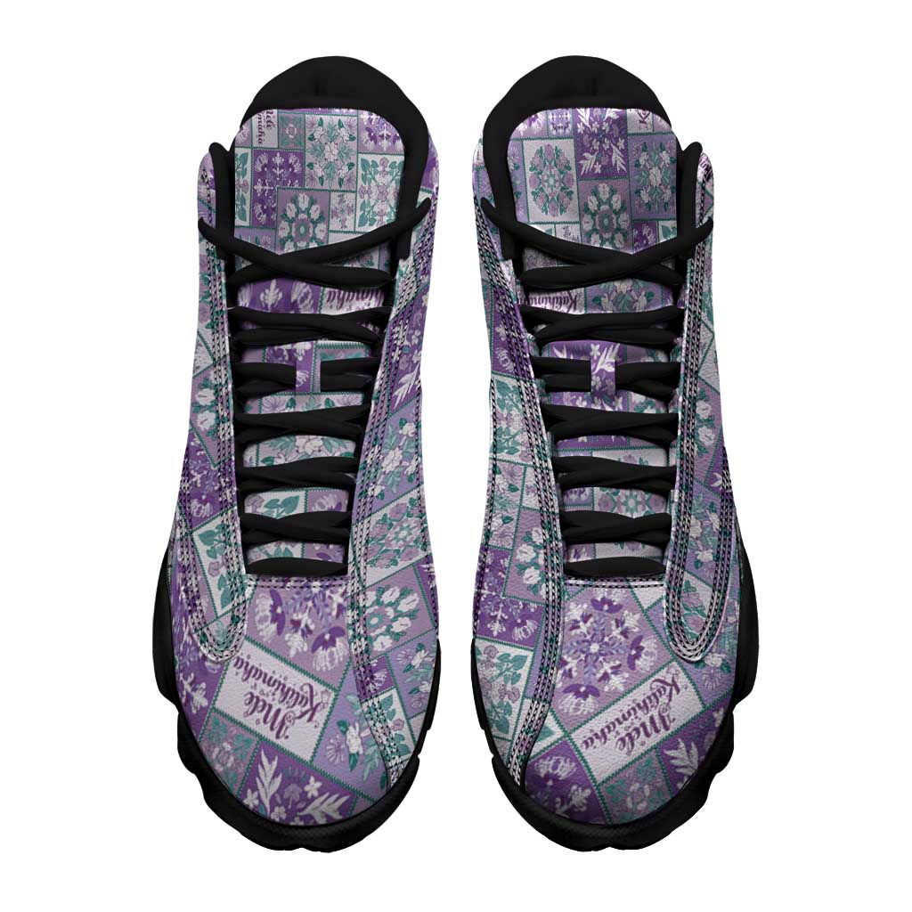 Mele Kalikimaka Hawaii Christmas Sneakers J13 Poni Seamless Floral Motif - Polynesian Pride