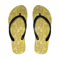 Melemele Hawaii Breadfruit Palaka Motifs Flip Flops