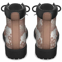 Mocha Mousse Aloha Hawaii All Season Boots Monstera Hibiscus Plumeria Seamless Vibes LT14 - Polynesian Pride