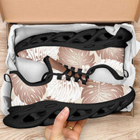 Mocha Mousse Aloha Hawaii Clunky Sneakers Monstera Hibiscus Plumeria Seamless Vibes - Polynesian Pride