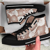 Mocha Mousse Aloha Hawaii High Top Shoes Monstera Hibiscus Plumeria Seamless Vibes LT14 Mocha Mousse - Polynesian Pride