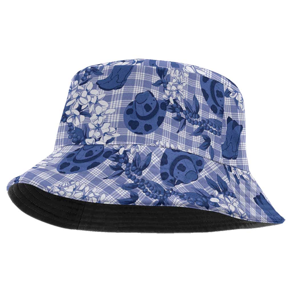 Mokihana Maile Ilima Leis Paniolo Palaka Bucket Hat Hawaiian Polu Spirit - Polynesian Pride