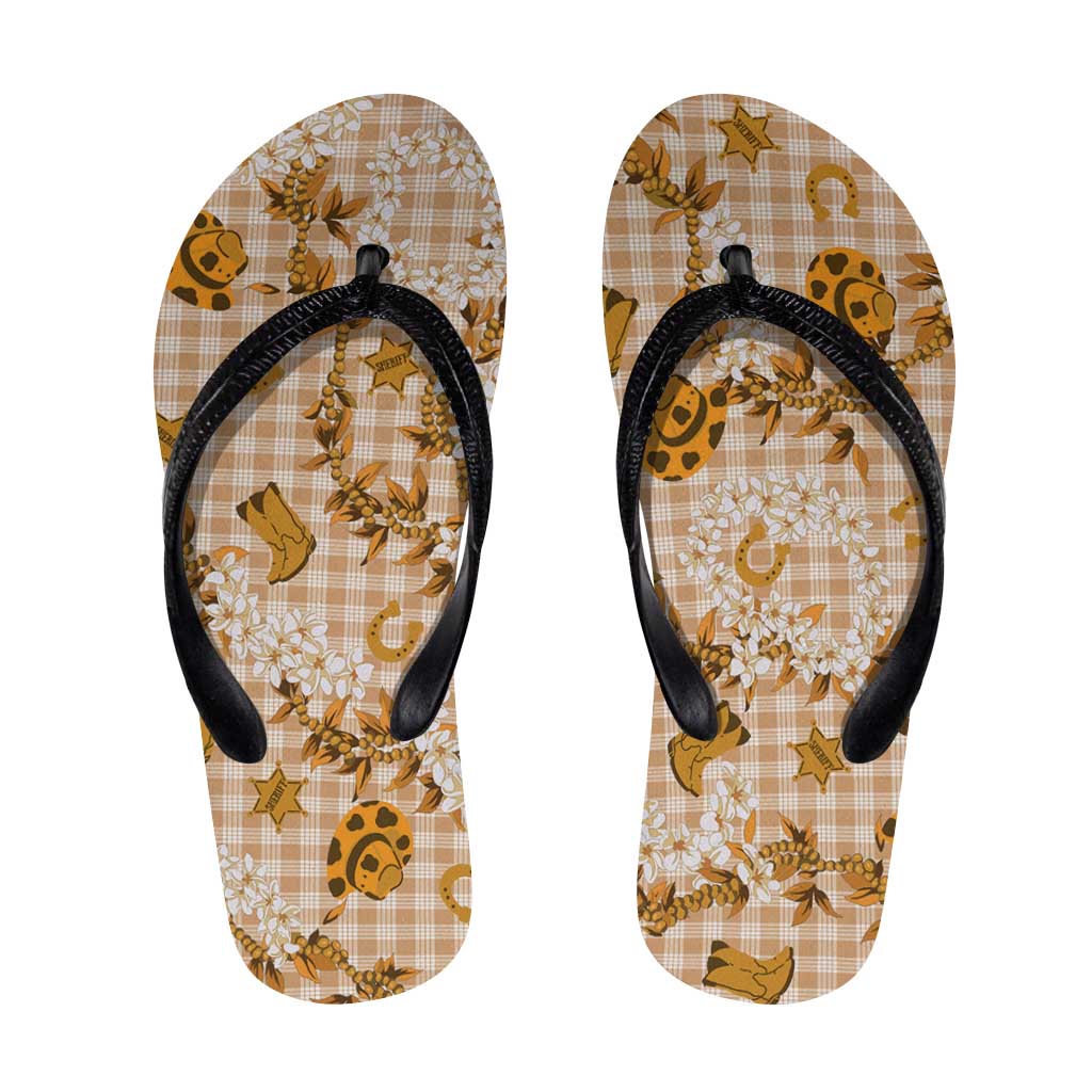 Mokihana Maile Ilima Leis Paniolo Palaka Flip Flops Hawaiian Kula Spirit - Polynesian Pride