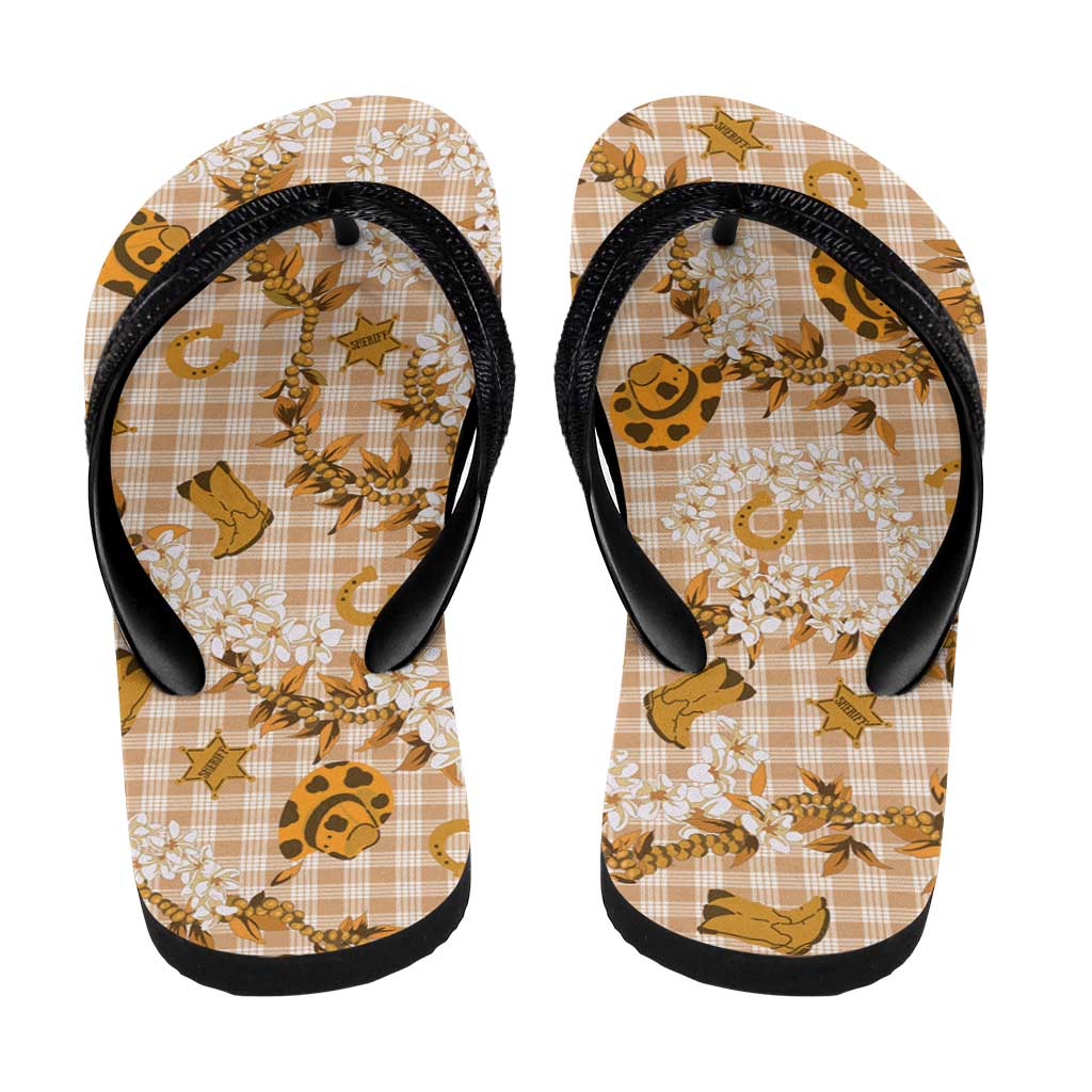 Mokihana Maile Ilima Leis Paniolo Palaka Flip Flops Hawaiian Kula Spirit - Polynesian Pride