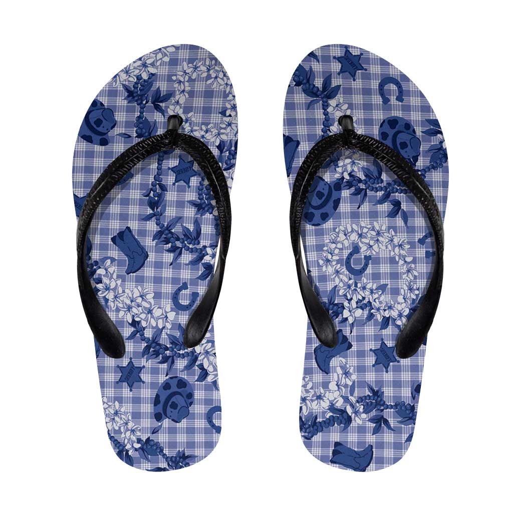 Mokihana Maile Ilima Leis Paniolo Palaka Flip Flops Hawaiian Polu Spirit - Polynesian Pride