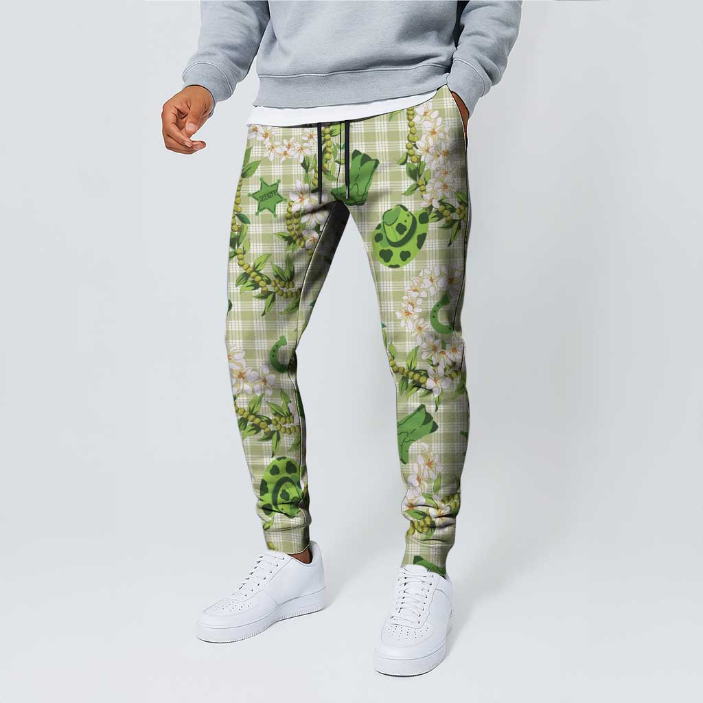 Mokihana Maile Ilima Leis Paniolo Palaka Jogger Pants Hawaiian Omaomo Ala Spirit - Polynesian Pride