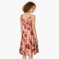 Mokihana Maile Ilima Leis Paniolo Palaka Midi Dress Hawaiian Ulaula Spirit - Polynesian Pride