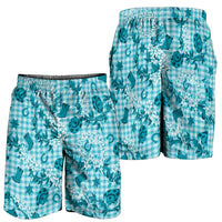 Mokihana Maile Ilima Leis Paniolo Palaka Shorts for Men Hawaiian Polu Opa Spirit - Polynesian Pride