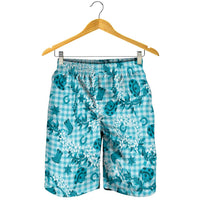 Mokihana Maile Ilima Leis Paniolo Palaka Shorts for Men Hawaiian Polu Opa Spirit - Polynesian Pride
