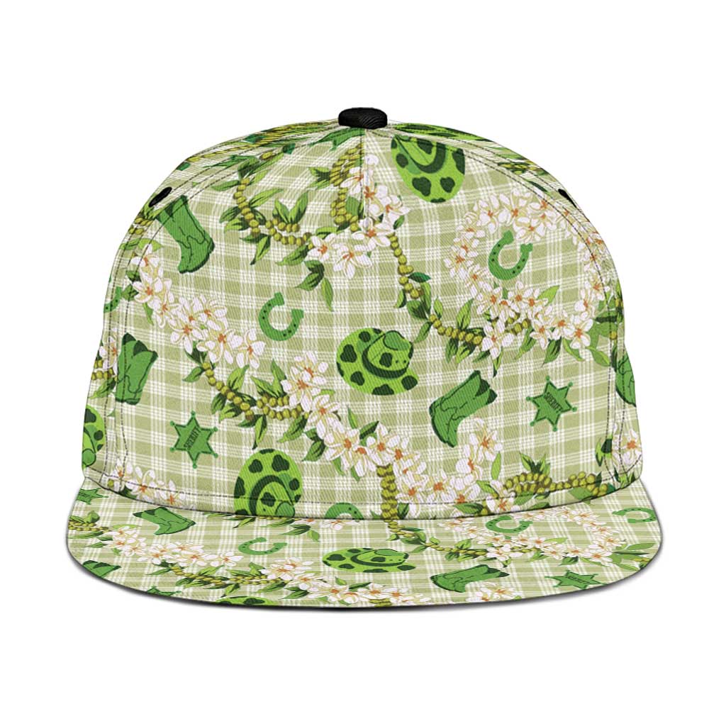 Mokihana Maile Ilima Leis Paniolo Palaka Snapback Cap Hawaiian Omaomo Ala Spirit - Polynesian Pride