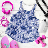 Mokihana Maile Ilima Leis Paniolo Palaka Women Racerback Tank Hawaiian Polu Spirit - Polynesian Pride