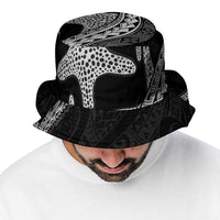 Monotone Polynesian Starfish Unique Pattern Bucket Hat
