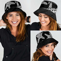Monotone Polynesian Starfish Unique Pattern Bucket Hat