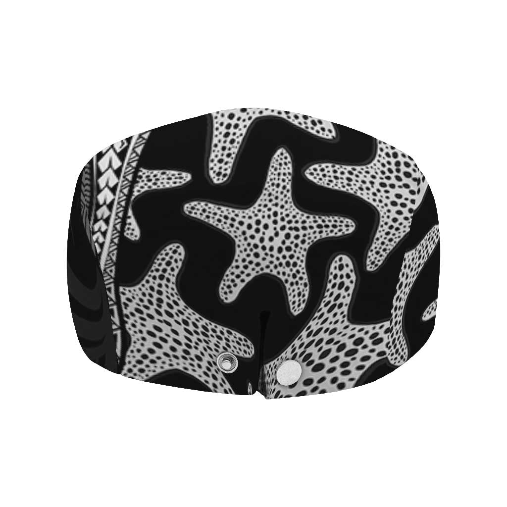 Monotone Polynesian Starfish Unique Pattern Jeff Hat