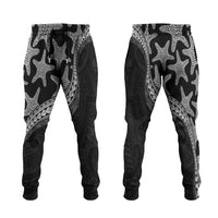 Monotone Polynesian Starfish Unique Pattern Jogger Pants