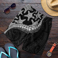 Monotone Polynesian Starfish Unique Pattern Shorts for Men LT01 Black - Polynesian Pride