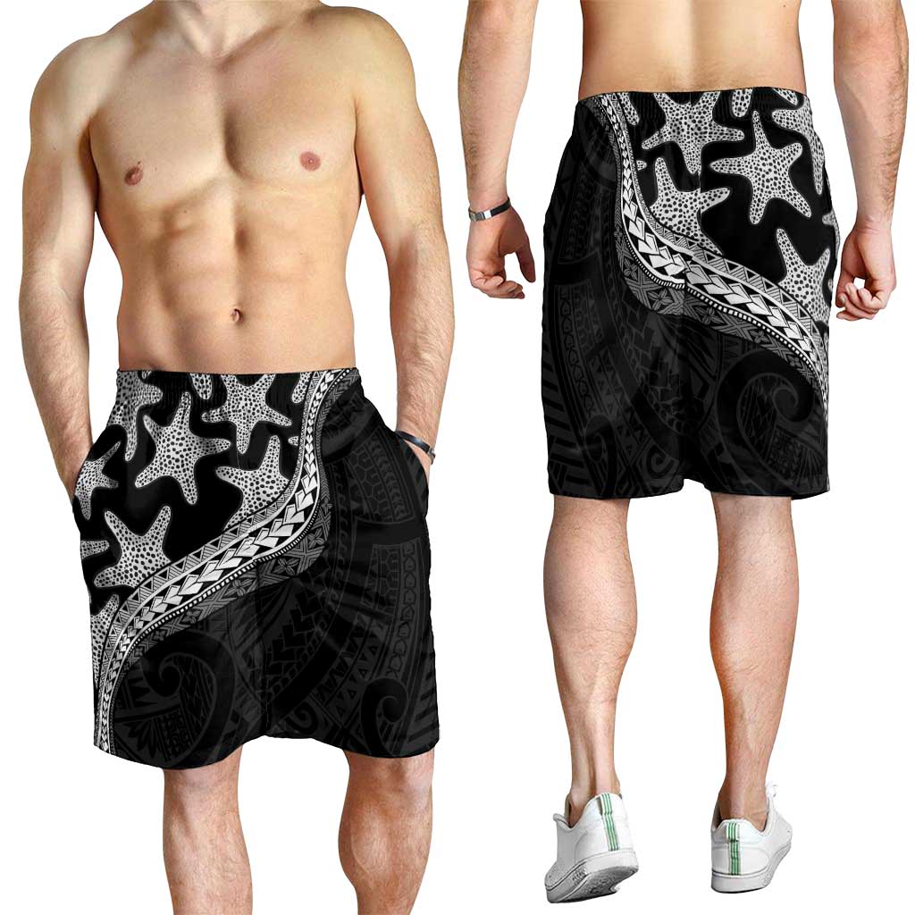 Monotone Polynesian Starfish Unique Pattern Shorts for Men LT01 - Polynesian Pride