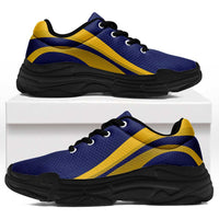 Nauru Chunky Sneakers Flag-Inspired Curve Style LT05 Navy - Polynesian Pride