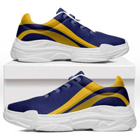 Nauru Chunky Sneakers Flag-Inspired Curve Style LT05 Navy - Polynesian Pride